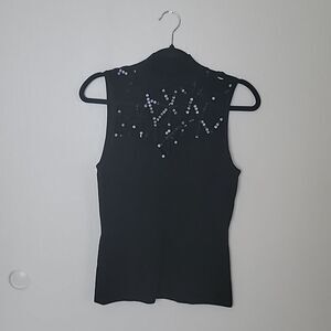 Mock neck sweater with cut outs